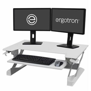 Ergotron WorkFit-TL 升降桌 - 可调节高度 - 952.50 毫米 桌面宽度 x 584.20 毫米 桌面深度 - Workstation, 显示器, 笔记本电脑 - 白