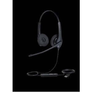 Jabra BIZ 1500 有线 头戴式 立体声 耳机 - 黑 - 双声道 - 上耳式 - 32 欧姆 - 20 Hz 到 6.80 kHz - 230 cm 线缆 - 降噪 - USB