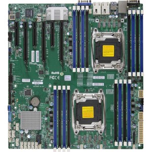 Supermicro X10DRi 服务器主板 - Intel C612 芯片组 - LGA 2011-v3插座 - 扩展 ATX - 1 TB DDR4 SDRAM 最大内存 - 16 x 内存插槽 - Gigabit Ethernet - 