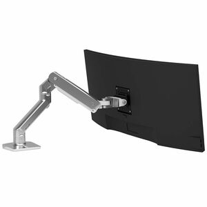 Ergotron 安装臂 用于 显示器, 显示屏, 曲面屏显示 - 抛光铝 - 横向/纵向 - 可调节高度 - 124.5 cm (49") 支持屏幕 - 19.05 kg 承载量 - 100 x 100, 75 x 75, 200 x 100