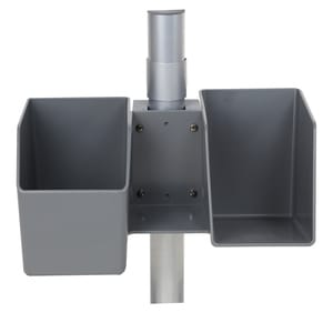 Ergotron 储物箱 - 203.2 毫米 高度 x 368.3 毫米 宽度 x 203.2 毫米 深度 - 灰 - 塑料