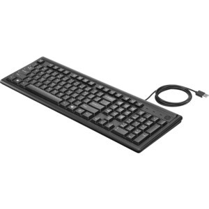 HP 100 键盘 - 电缆 连接 - USB 接口 - 黑 - 109 Key(s) - Windows