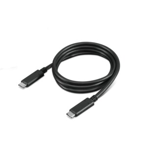 Lenovo 1 m USB Datentransferkabel für Notebook, Monitor - Zweiter Anschluss: 1 x USB Type C - Male - 10 Gbit/s - Schwarz