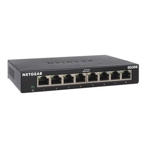 GS308v3 8-Port Gigabit Ethernet Unmanaged Switch für SMB Metallgehäuse, Desktop, lüfterlos, Metallports