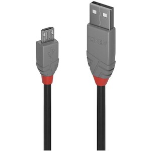 LINDY Anthra Line 20 cm USB/USB Micro-B Datentransferkabel - Erster Anschluss: Anschluss 1: USB A, Stecker - Zweiter Ansch