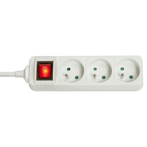 LINDY Steckdosenleiste - 3 x Schuko - 1,40 m Kabel - 3,68 kW - Weiß