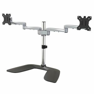 Monitorhalterung für zwei Monitore, Ergonomische Monitorstand für VESA Bildschirme bis zu 32" und 8 kg, Freistehend, gelen