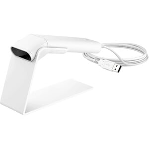 HP Engage One Prime Handheld Barcode Scanner - White - 250 mm Scan Distance - 1D, 2D - LED - Linear - USB - IP42