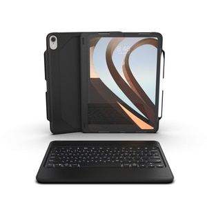 ZAGG Rugged Book Go Tastatur/Cover (Buchfalz) für 27,9 cm (11 Zoll) Apple iPad Pro Tablet - Schwarz - Sturzsicher