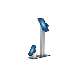 Elo Slim Floor Mount for Touchscreen Monitor, Cradle, Bar Code Reader, Fingerprint Reader, Webcam - Black, Silver - 55.9 c