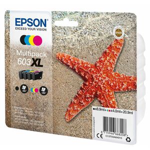 Epson 603XL Original Extra Large Yield Inkjet Ink Cartridge - Multi-pack - Black, Cyan, Magenta, Yellow - 4 / Pack