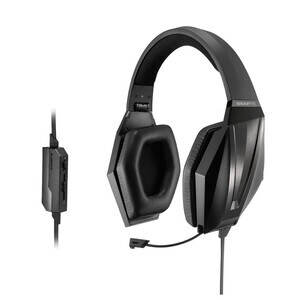 GIGABYTE FORCE H3X Wired Over-the-head Stereo Headset - Black - Binaural - Circumaural - 32 Ohm - 20 Hz to 20 kHz - 200 cm