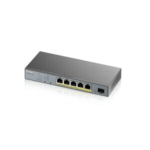 ZYXEL GS1350 GS1350-6HP 5 Ports Manageable Ethernet Switch - Gigabit Ethernet - 10/100/1000Base-T, 1000Base-X - 2 Layer Su
