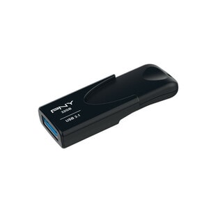 PNY Attaché 4 3.1 32 GB USB 3.1 Typ A Flash-Laufwerk - Schwarz - 80 MB/s Read Speed - 20 MB/s Write Speed - 1 / Pack