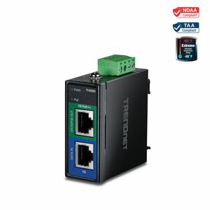 TRENDnet TI-IG90 PoE Injector - TAA Compliant - 57 V DC Input - 1 x Gigabit Ethernet Input Port(s) - 1 x Gigabit PoE++ Out
