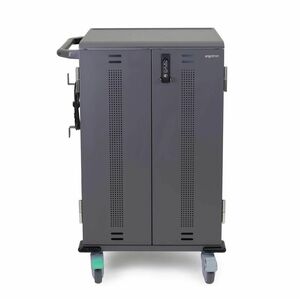 Ergotron YES36 Charging Cart - 27.22 kg Load Capacity - 4 Casters - 10.16 cm (4") Caster Size - Wood, Vinyl - White, Grey 
