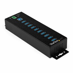 StarTech.com Industrieller USB 3.0-Hub 10 Ports und externes Netzteil - Überspannungsschutz - UASP-Support - 10 Total USB 