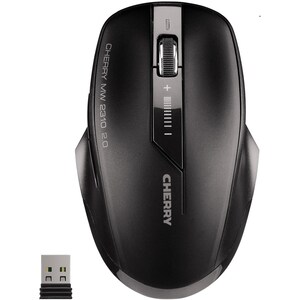 CHERRY MW 2310 2.0 Mouse - Radio Frequency - USB - Optical - 6 Button(s) - Black - 1 - Wireless - 2.40 GHz - 2400 dpi - Sc