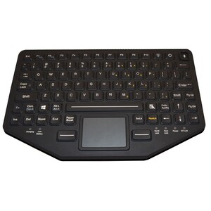 Gamber-Johnson BT-870-TP Keyboard - Wired/Wireless Connectivity - USB Interface - TouchPad - QWERTY Layout - Industrial Si