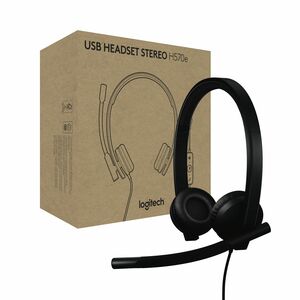 Logitech H570e Wired Over-the-head Stereo Headset - Binaural - Supra-aural - 31.50 Hz to 20 kHz - Noise Cancelling, Electr