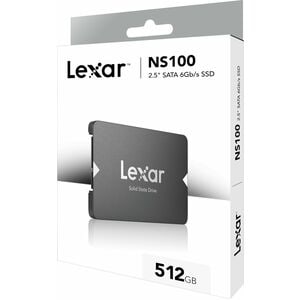 SSD Lexar® NS100 2.5" SATA III (6Gb/s) 512Go - Ordinateur Appareil compatible - 0,46 DWPD - 256 To TBW - 550 Mo/s Taux de 