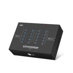 SIIG 20-Port Industrial USB 3.0 Hub with Charging - 200W - USB 3.0 Type B - External 20 USB 5Gbps Type-A Port(s) - 20 USB 