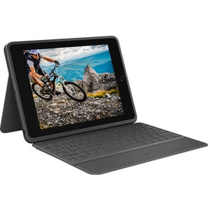 Logitech Rugged Folio Tastatur/Cover (Folie) für 25,9 cm (10,2 Zoll) Apple iPad (7. Generation) Tablet - Graphit - Plastik