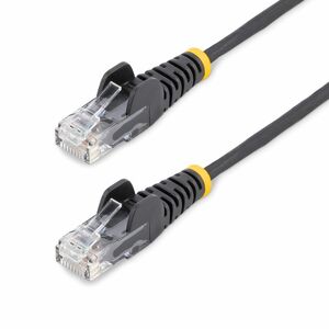 StarTech.com 1 m CAT6 Cable - Slim CAT6 Patch Cord - Black - Snagless RJ45 Connectors - Gigabit Ethernet Cable - 28 AWG (N