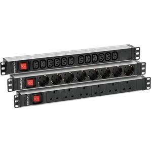 Salicru SPS 12F PDU C13/C14 PDU - IEC 60320 C14 - 12 x IEC 60320 C13 - 10 A - 120 V AC, 230 V AC Input - 1U - Horizontal/V
