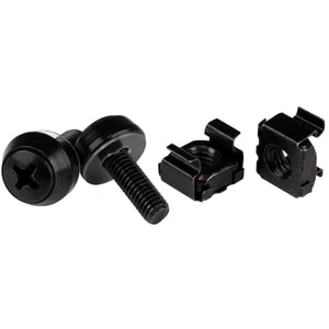 StarTech.com 50pc 10-32 Server Rack Cage Nuts and Screws w/Washers - Network/IT Rack Mount Hardware Kit - Clip/Captive Nut