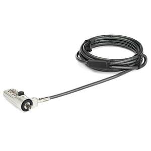 StarTech.com Cable Lock For Notebook, Computer - TAA Compliant - 2 m Cable - Resettable - 4-digit - Combination Lock - Sil