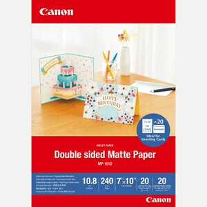Canon Photo Paper - 177.80 mm x 254 mm - 63 lb Basis Weight - 240 g/m² Grammage - Matte - 20 Sheet