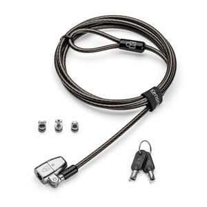 Kensington ClickSafe Cable Lock For Notebook - 1.80 m Cable - Patented T-bar/Key Lock - Carbon Steel - For Notebook