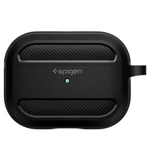 Spigen Rugged Armor Carrying Case Apple AirPods Pro - Matte Black - Scratch Resistant, Fingerprint Resistant, Shock Absorb