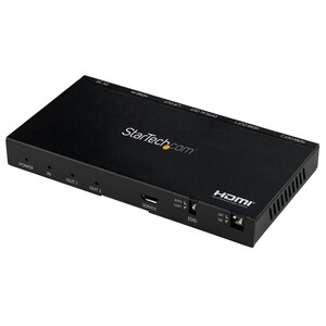 StarTech.com Sdoppiatore Splitter HDMI a 2 porte - 4K 60Hz con scaler video incorporato - 3840 × 2160 - 1 x Ingresso HDMI 
