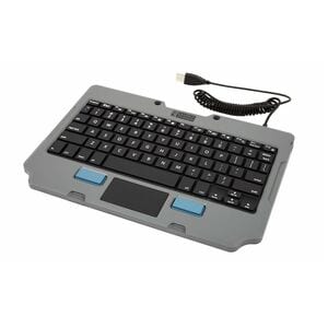 Gamber-Johnson Rugged Keyboard - Cable Connectivity - USB Type A Interface - TouchPad - French - Industrial Silicon Rubber