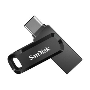 SanDisk Ultra Dual Drive Go 128 GB USB 3.1 Type C, USB Type A Flash Drive - Black - 150 MB/s Read Speed