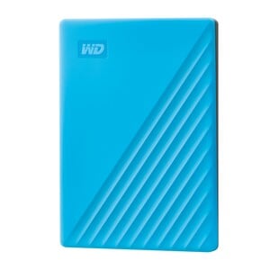 WD My Passport WDBYVG0020BBL 2 TB Portable Hard Drive - External - Blue - USB 3.0 - 256-bit Encryption Standard - Retail