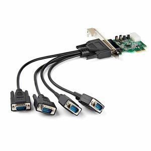 4 Port Serielle PCI Express RS232 Adapter Karte, PCIe Serielle Host Controller Karte, PCIe auf Serielle Karte, 16950 UART 