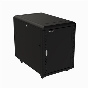StarTech.com 4-Post 15U Server Rack Cabinet, 19" Data Rack Cabinet for Computer / IT Equipment, Home Network Rack, Half He