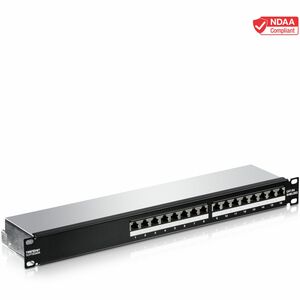 TRENDnet TC-P16C6AS 16 Port(s) Network Patch Panel - TAA Compliant - 16 x RJ-45 - 1U High - Rack-mountable