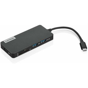 Lenovo USB Type C Docking Station for Notebook - Charging Capability - Memory Card Reader - microSD (TransFlash), SD - 15 