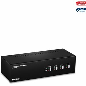 TRENDnet TK-440DP KVM Switchbox - TAA Compliant - 4 Computer(s) - 1 Local User(s) - 3840 x 2160 - 4 - 8 x USB - 10 x Displ