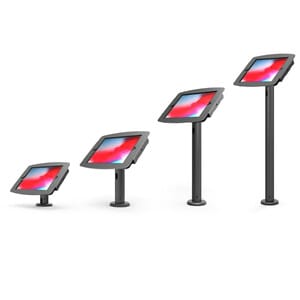 Compulocks iPad 10.2" Space Enclosure Tilting Stand 4" Black - High Grade Aluminum Enclosure, Quick Lock and Unlock Keyed 