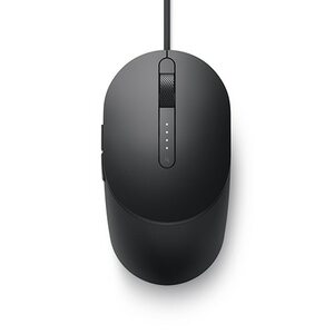 Dell Wired Laser Mouse MS3220 - Black - Cable - 3200 dpi - Scroll Wheel - Right-handed