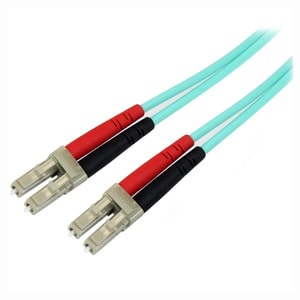 StarTech.com 3m (10ft) LC/UPC to LC/UPC OM3 Multimode Fiber Optic Cable, Full Duplex Zipcord Fiber, 100Gbps, LOMMF, LSZH F