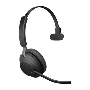 Jabra Evolve2 65 Sem fios Headset Mono Fone de ouvido - Preto - Monaural - Supra-aural - Bluetooth - USB tipo A