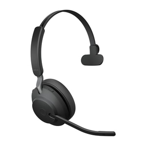 Jabra Evolve2 65 Sem fios Headset Mono Fone de ouvido - Preto - Monaural - Supra-aural - Bluetooth - USB Tipo C