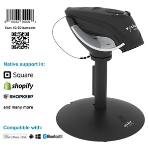 Socket Mobile DuraScan D740 Handheld Barcode-Scanner - Kabellos Konnektivität - Schwarz - 495,30 mm Scan-Abstand - 1D, 2D 
