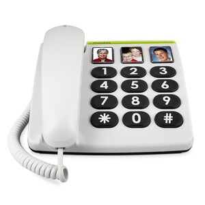 Doro PhoneEasy 331ph Standard-Telefon - Wandmontierbar - Weiß - 1 Telefonleitung(en) - Freisprecheinrichtung - Hörhilfen-k